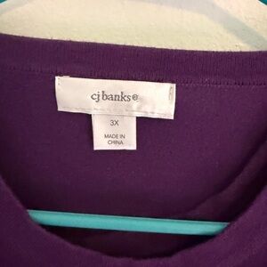 CJ Banks Rich Purple Blouse